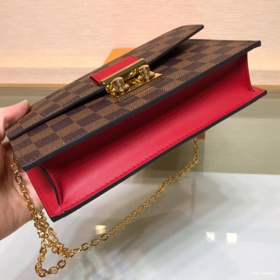 Fake Louis Bags VUITTON LOUIS CHAIN CROISETTE WALLET 0723